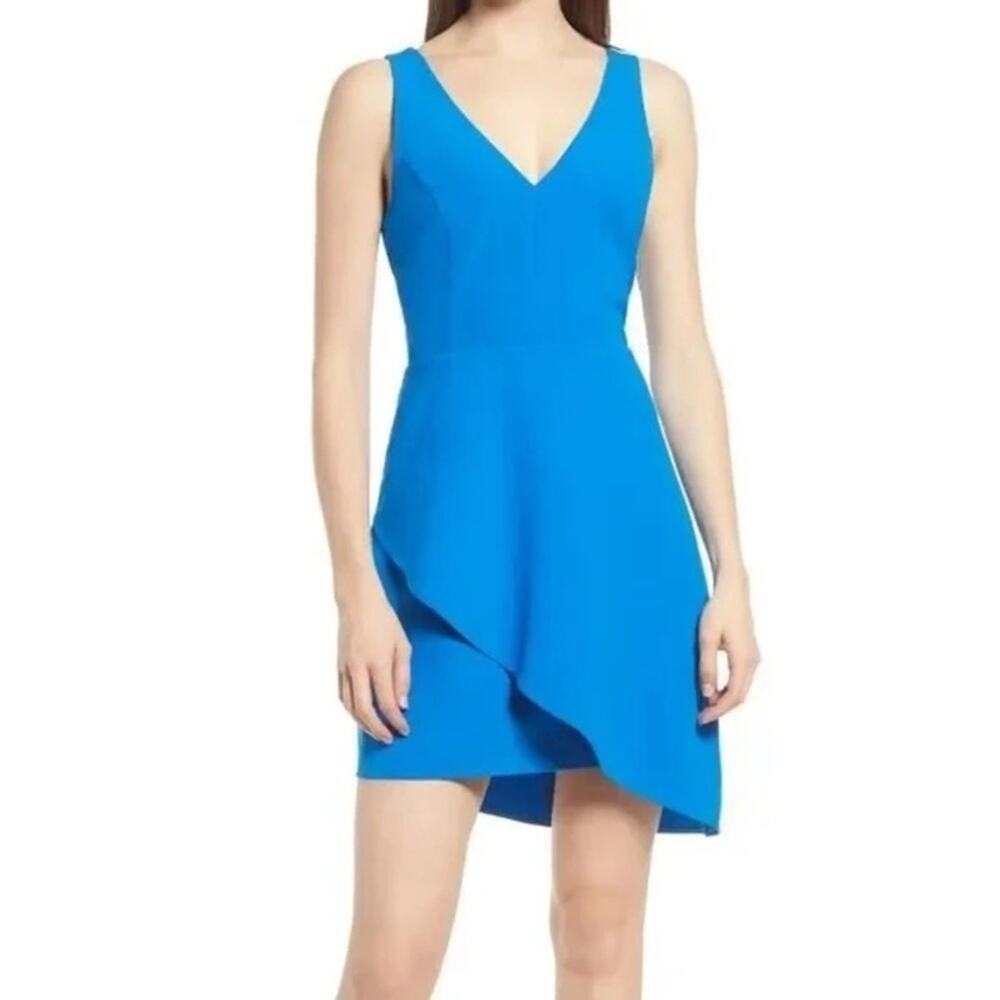 Adelyn Rae Asymmetrical Hem Sleeveless Dress Blue Women’s Sz XL